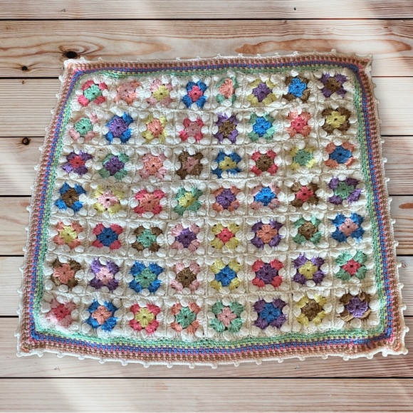 Bedding Vintage Handmade Baby Afghan Blanket Poshmark